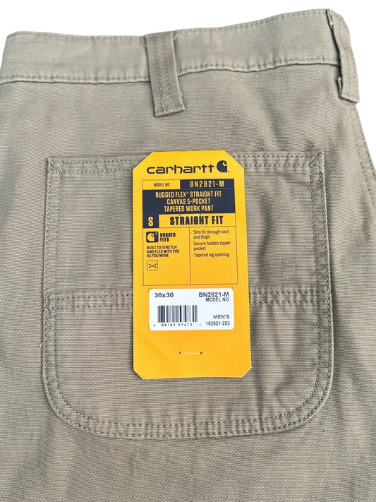 Carhartt Rugged Flex Straight Fit Canvas Work Pants – Size 36x30 (NWT)