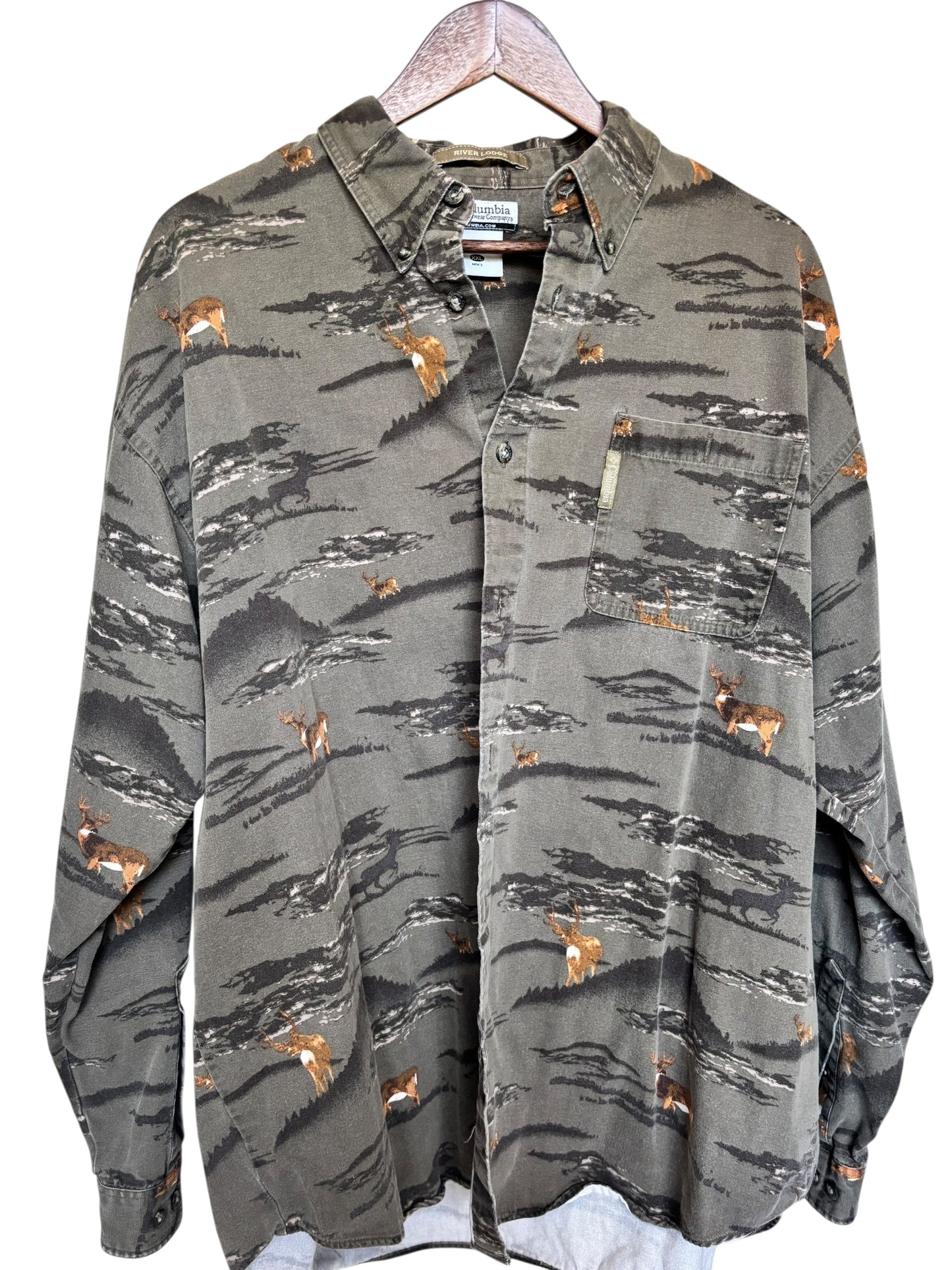 Colombia River Lodge Button Up Long Sleeve - Size XXL