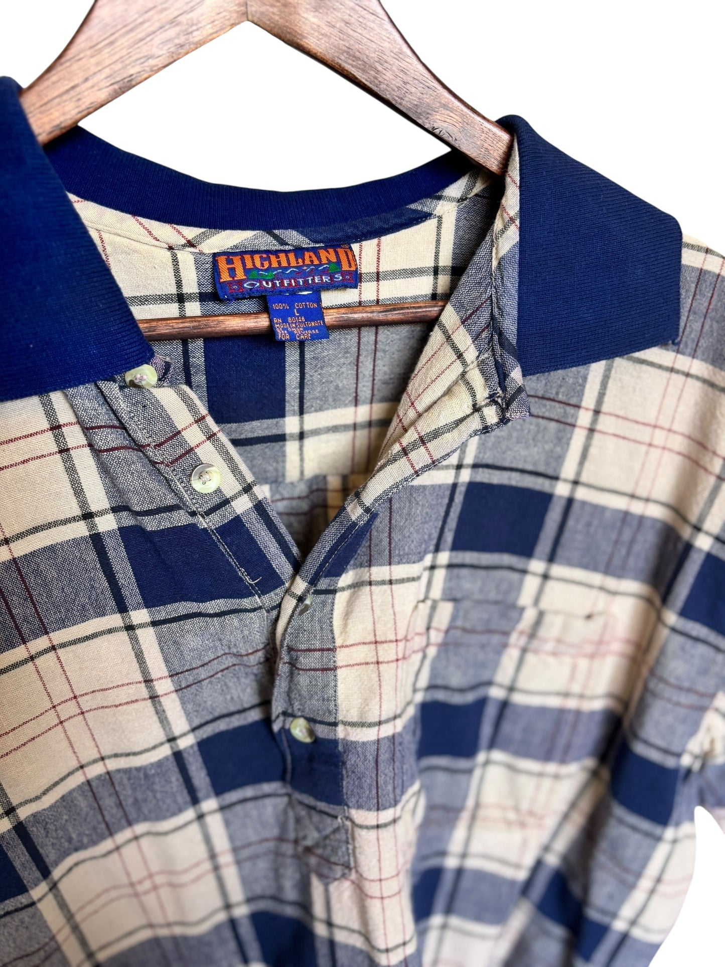 Vintage Highland Outfitters Polo - 100% Cotton - Size L