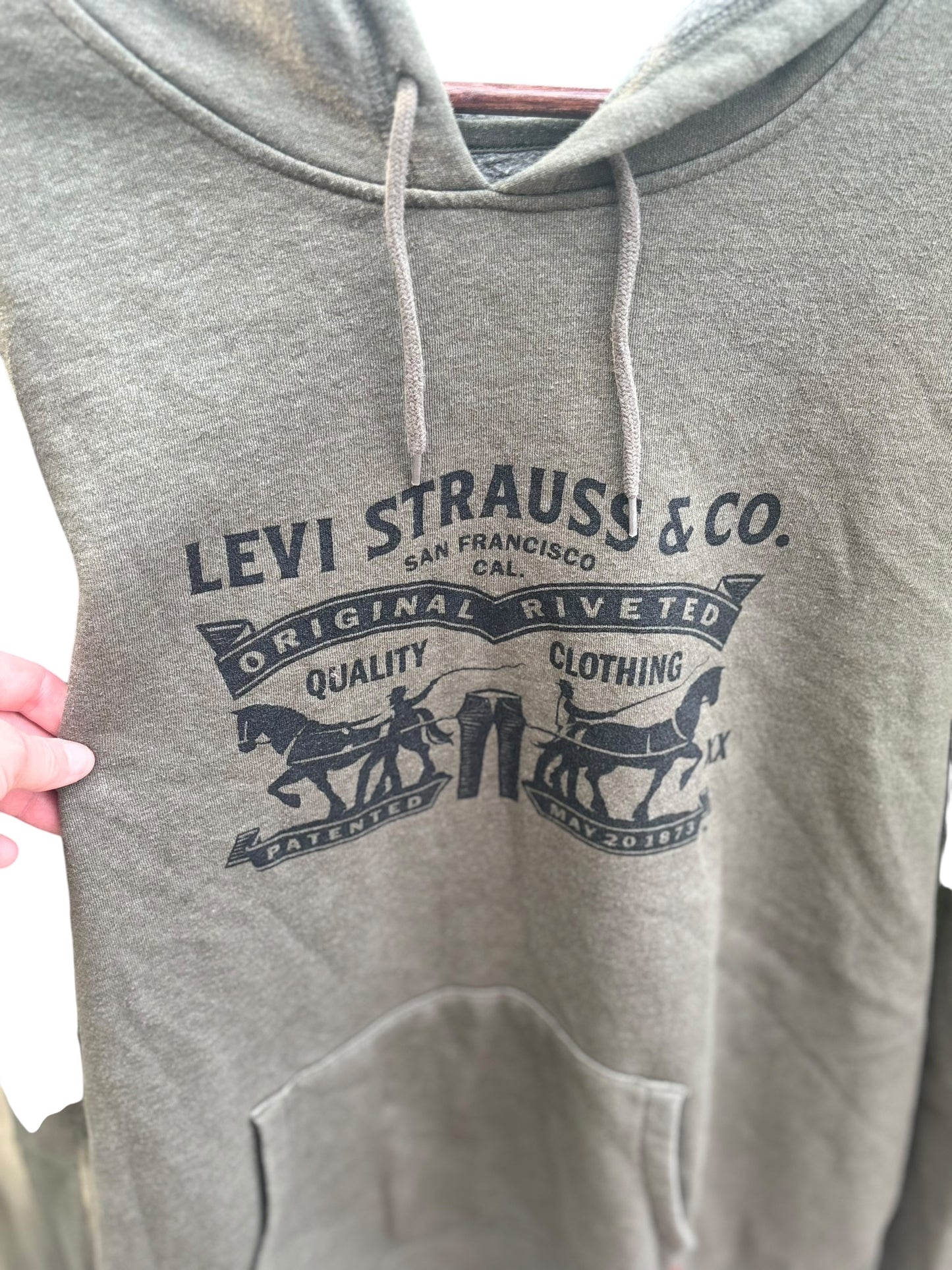 Levi Olive Green Pullover Hoodie - Size XXL