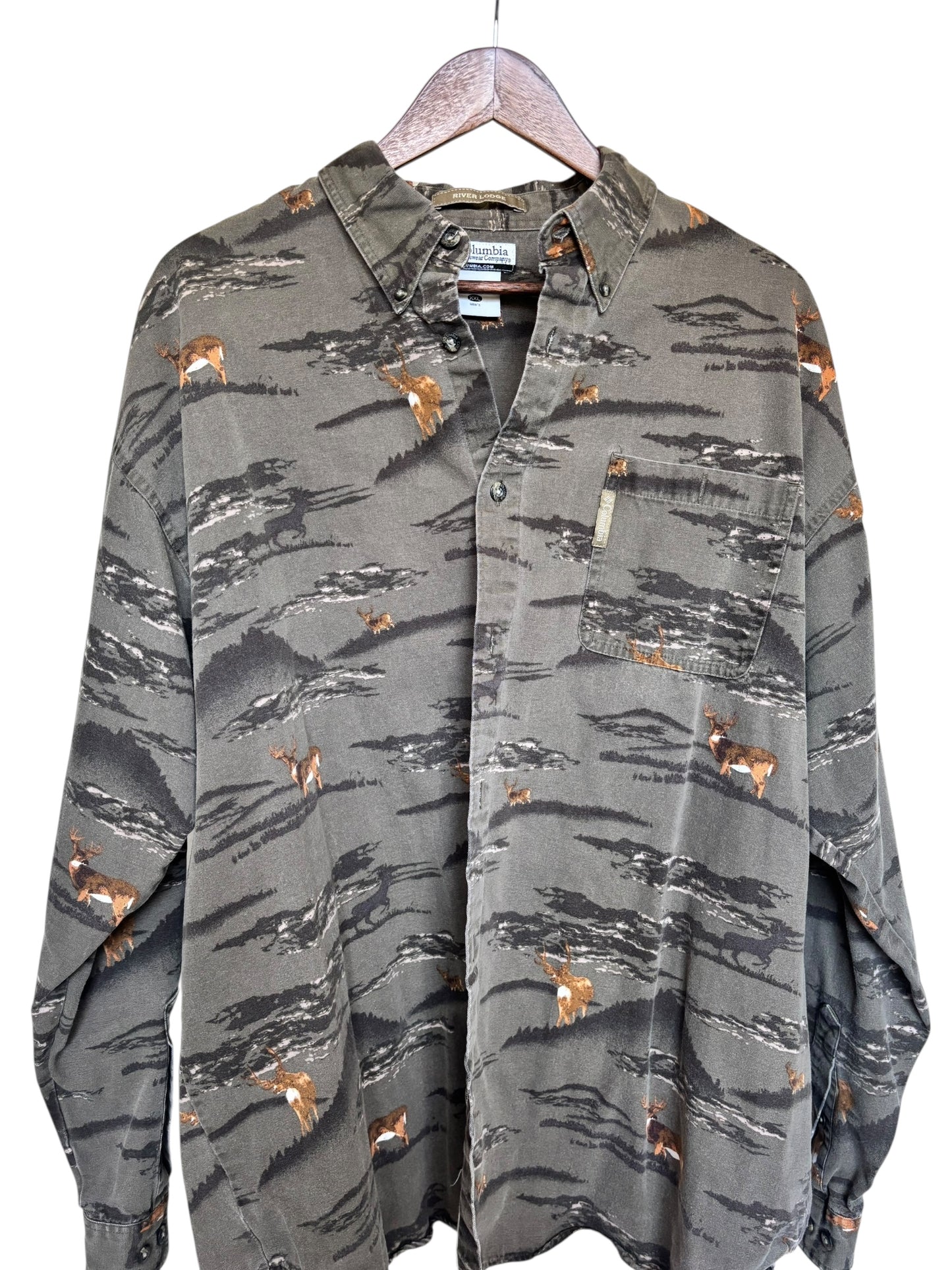 Colombia River Lodge Button Up Long Sleeve - Size XXL