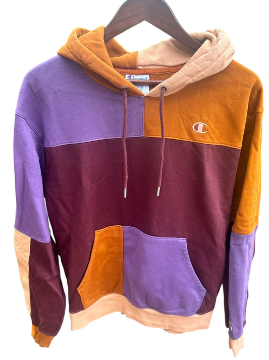 Champion Patchwork Color-block Hoodie - Size L
