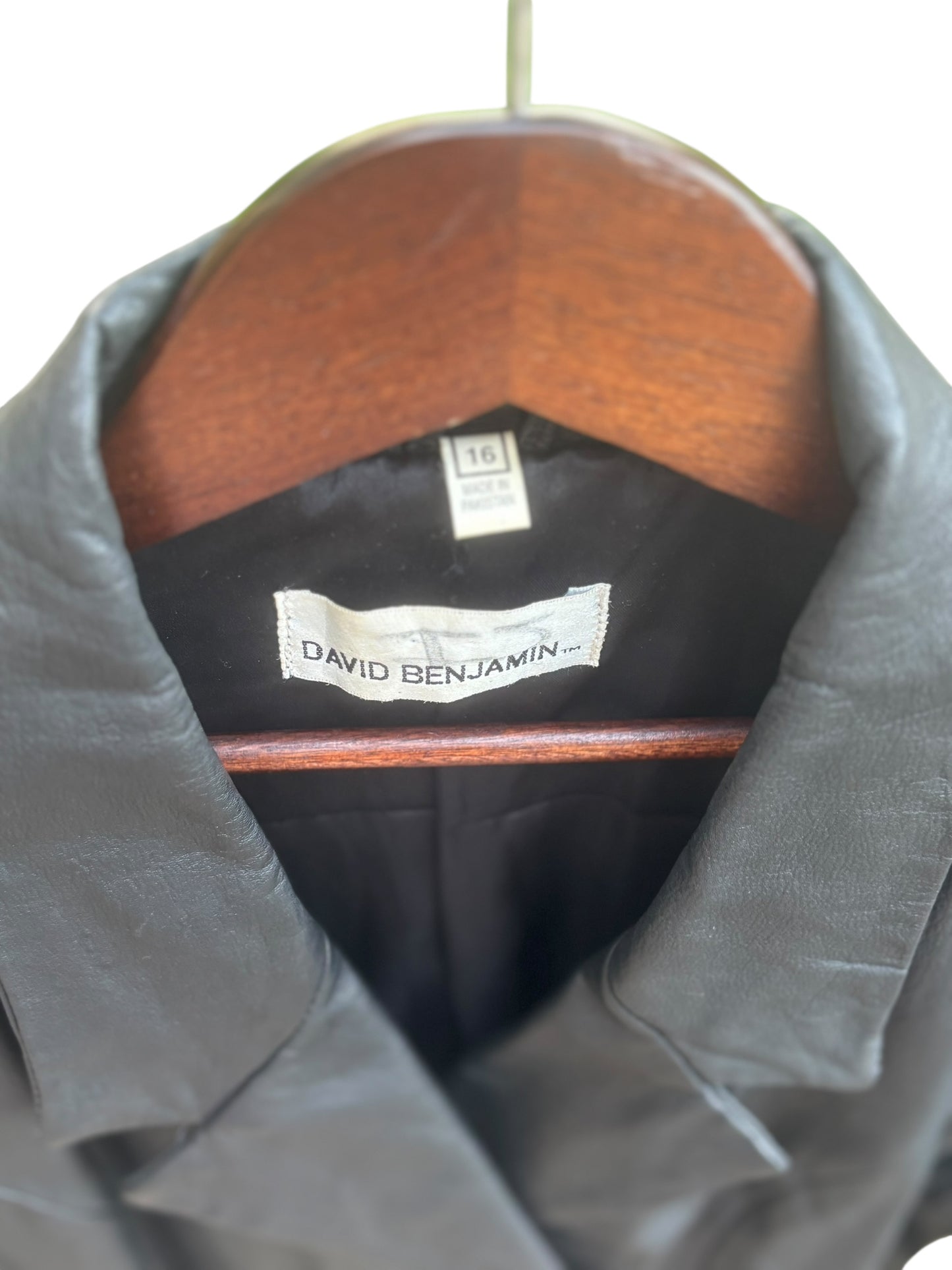 David Benjamin Leather coat - Size 16 - 100% Leather