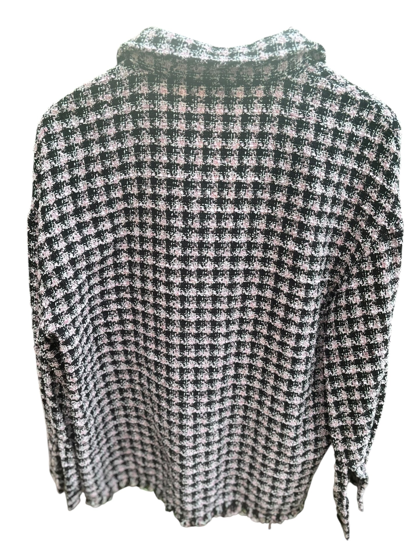 Primark Tweed Jacket – Pink/White/Black – Size 6