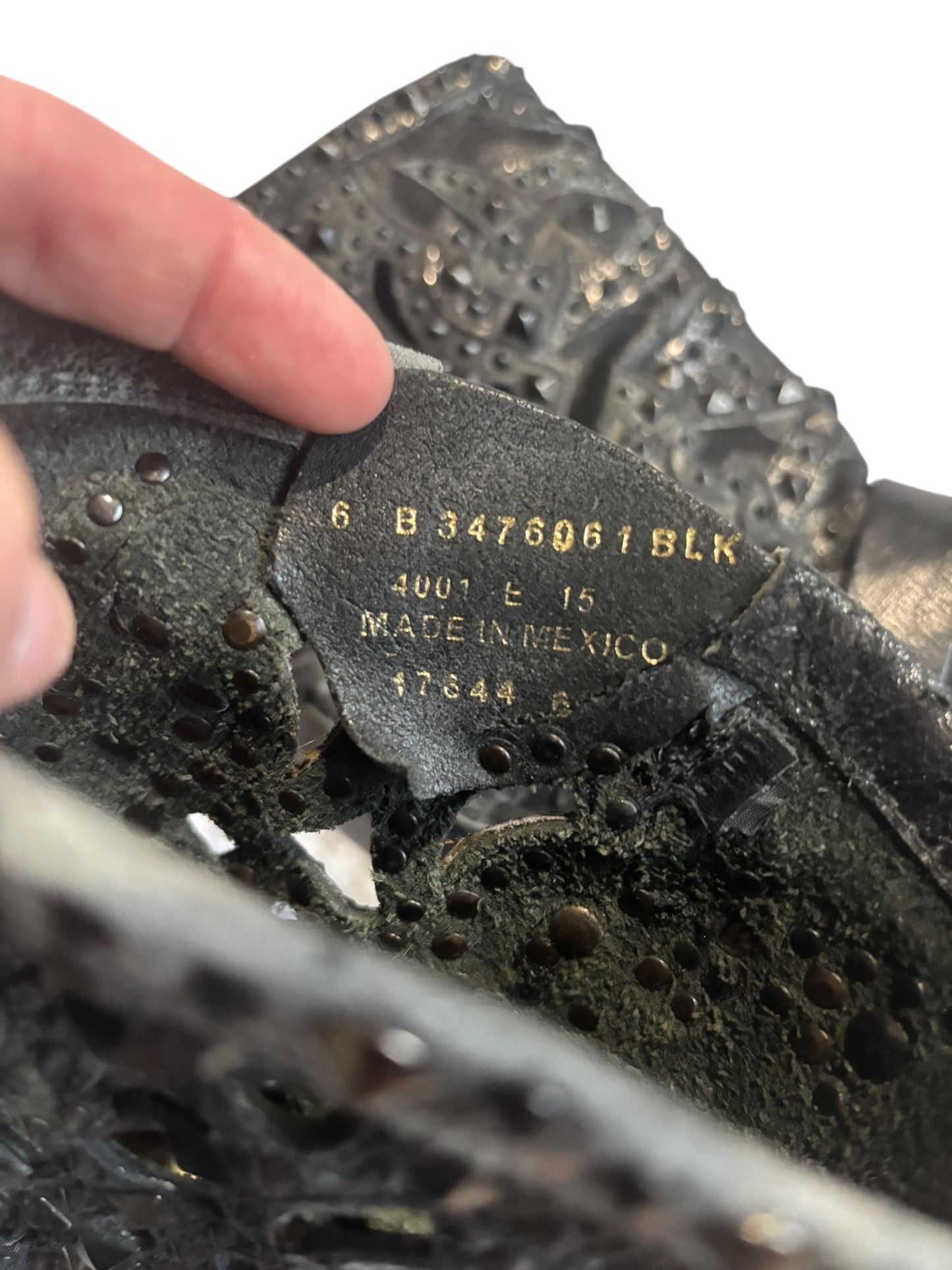 FRYE Victoria Deco Black Boots - Size 6