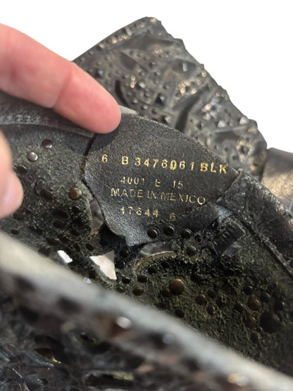 FRYE Victoria Deco Black Boots - Size 6