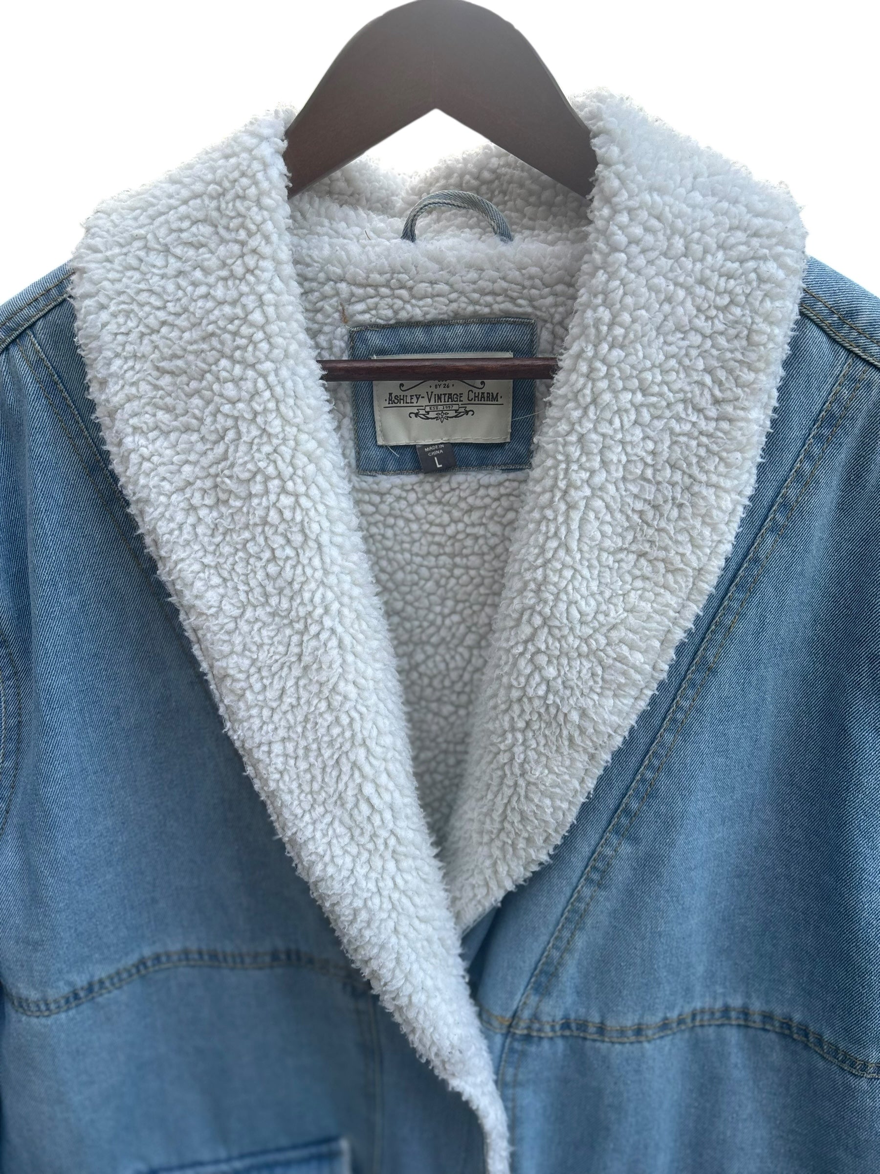 Ashley Vintage Charm Denim Jacket – Size Large