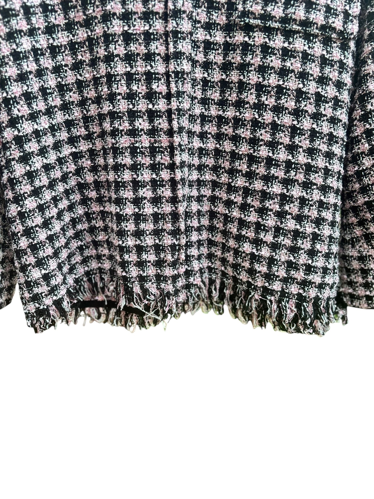 Primark Tweed Jacket – Pink/White/Black – Size 6
