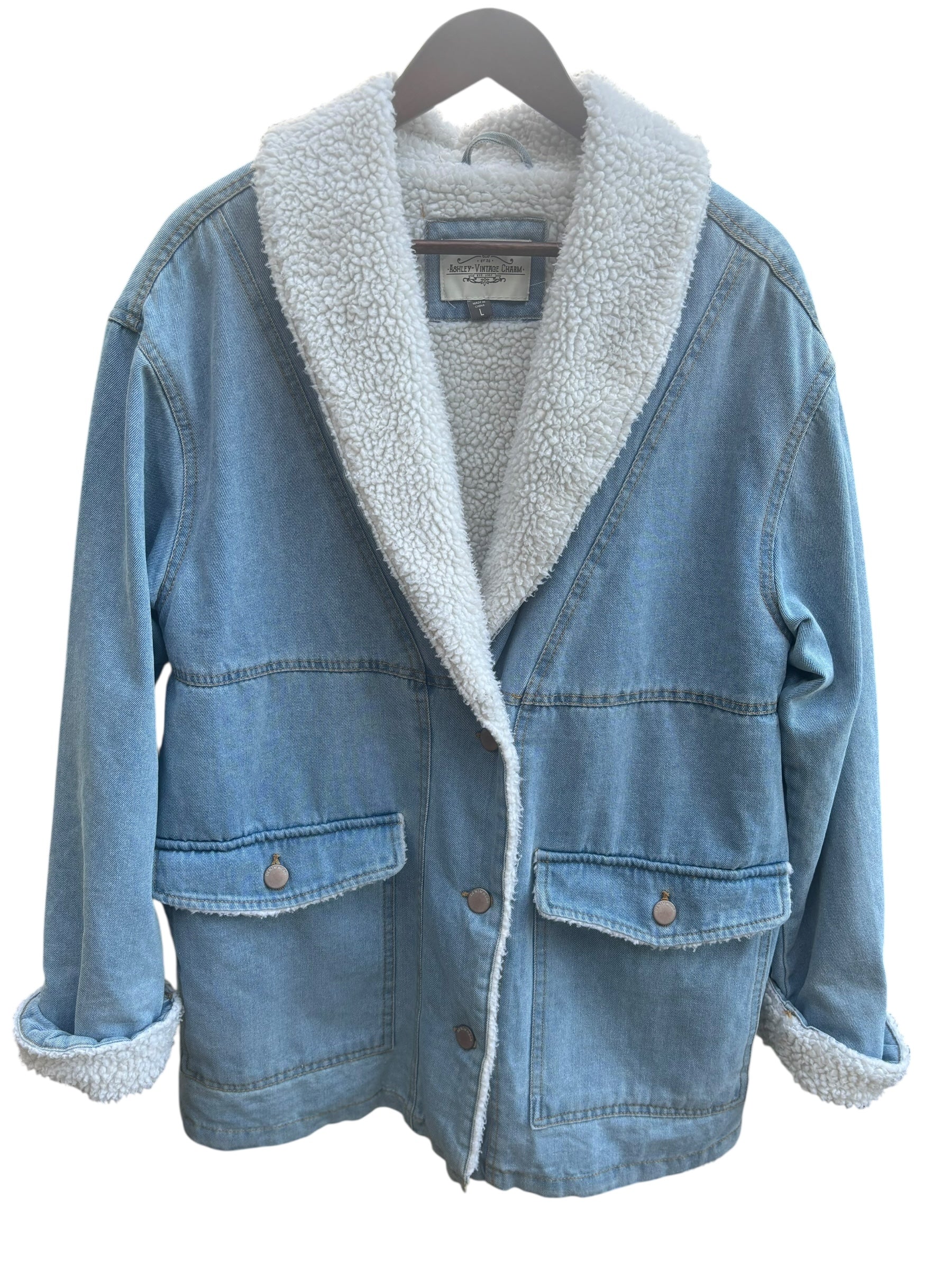 Ashley Vintage Charm Denim Jacket – Size Large
