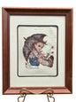 Vintage Hummel Cross-stitch Framed Photos - Set of 2