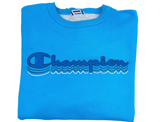 Champion Power-blend Crewneck Sweatshirt – Blue – Size S